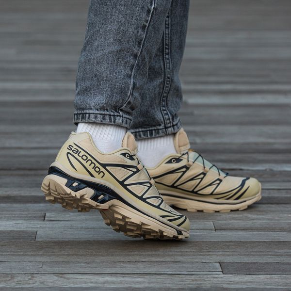 Мужские термокроссовки Salomon XT-6 Gore-Tex бежевые Inter-2263 фото