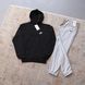 Мужской спортивный костюм Nike черный с капюшоном Комплект Худи Штаны Найк Ads-390 фото 4