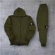 Мужской спортивный костюм Stone Island хаки Комплект Стон Айленд Кофта на змейке Штаны Univer-22 5 фото 1