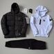 Мужской зимний спортивный костюм Stone Island 3в1 бордовый с черным Комплект Стон Айленд Костюм Зимняя куртка Хар-372 фото 2