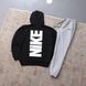 Мужской спортивный костюм Nike черный с капюшоном Комплект Худи Штаны Найк Ads-390 фото 3