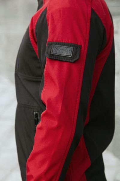 Чоловіча куртка із Soft Shell без капюшона чорна з червоним Intr-1589542163 фото