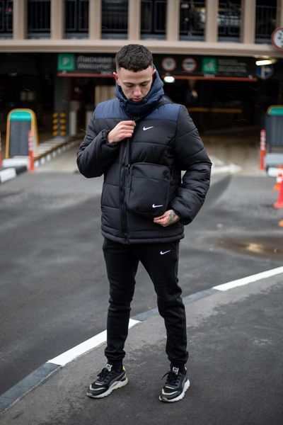 Мужской зимний комплект Nike Штаны Барсетка черная Intr-1592393538 фото