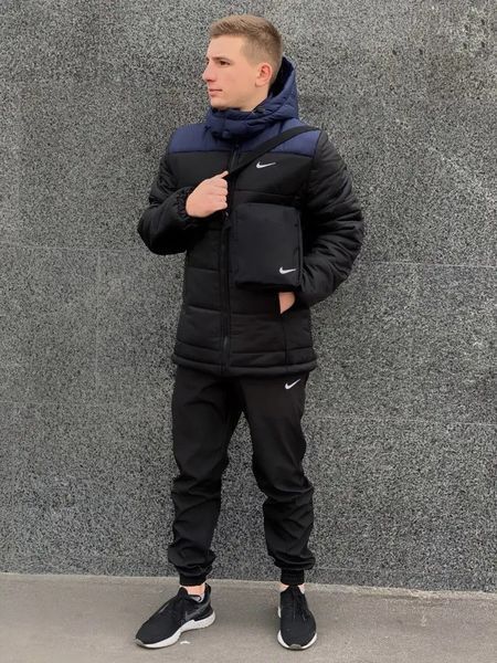 Мужской зимний комплект Nike Штаны Барсетка черная Intr-1592393538 фото
