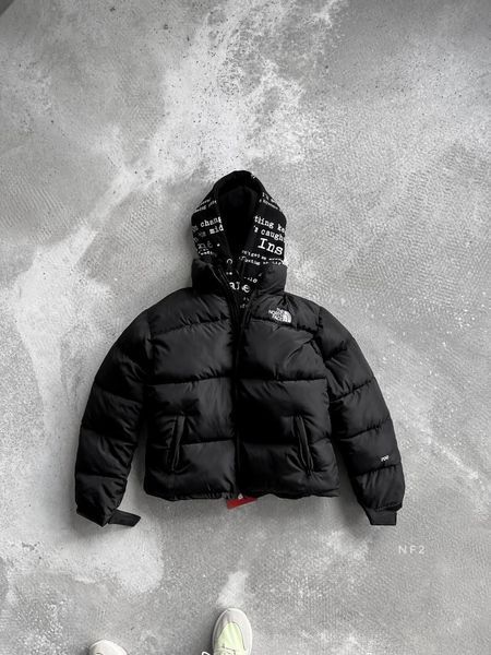 Чоловіча зимова куртка The North Face чорна оверсайз Пуховик ТНФ Gar-D025 8 фото
