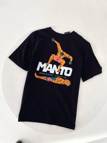 Чоловіча футболка Manto Stomp біла бавовняна Манто Стомп з принтом Ads-650 фото