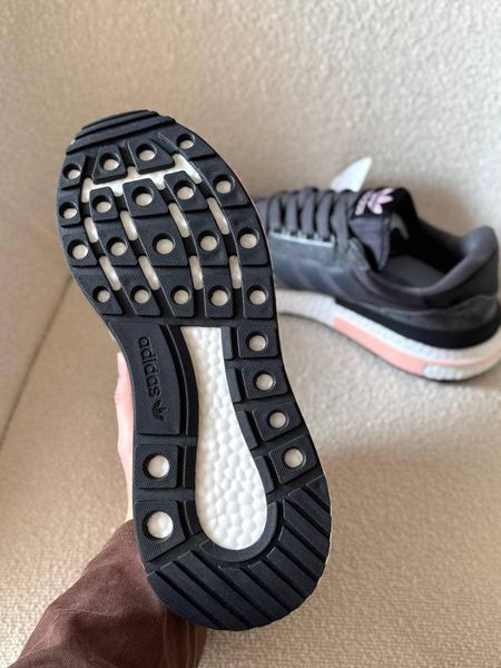 Мужские кроссовки Adidas ZX500 RM серые замшевые в сетку Адидас Arm-Vc_764 фото