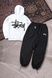Мужской спортивный костюм Stussy черный с капюшоном Комплект Худи Штаны плащевка Стусси Ads-424 фото 2