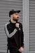 Чоловічий спортивний костюм Adidas чорний Комплект Адідас Кофта на змійці Штани Мой-51 3 фото 8