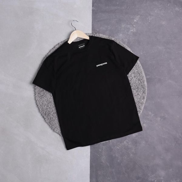 Чоловіча футболка Patagonia чорна бавовняна Теніска Патагонія Ads-330 фото