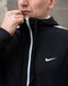 Мужской спортивный костюм Nike с лампасами черный Комплект Найк Кофта на змейке Штаны из дайвинга Sta-271 фото 5