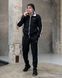 Мужской спортивный костюм Nike с лампасами черный Комплект Найк Кофта на змейке Штаны из дайвинга Sta-271 фото 2