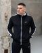 Мужской спортивный костюм Nike с лампасами черный Комплект Найк Кофта на змейке Штаны из дайвинга Sta-271 фото 6