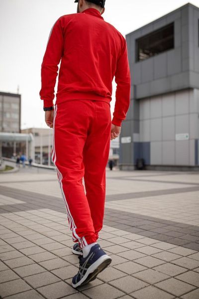 Чоловічий спортивний костюм Adidas без капюшона червоний Комплект Адідас Univer-20 3 фото