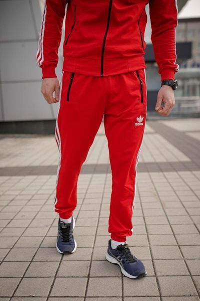 Чоловічий спортивний костюм Adidas без капюшона червоний Комплект Адідас Univer-20 3 фото
