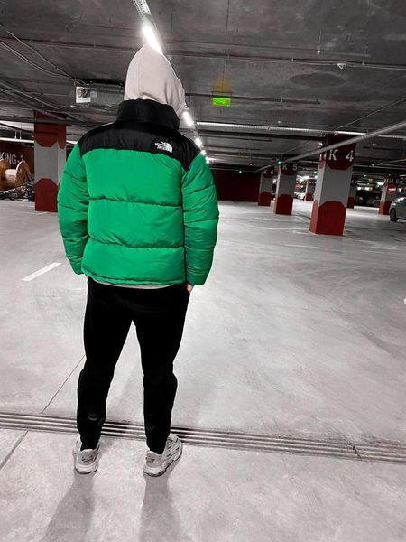 Чоловіча зимова куртка The North Face оверсайз зелена Пуховик ТНФ Arm-TH8 фото