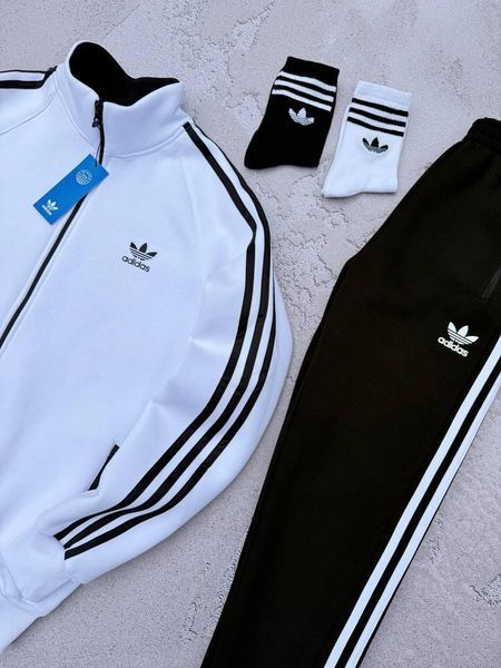 Мужской зимний спортивный костюм Adidas белый Комплект Адидас без капюшона Хар-72 фото
