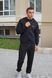 Чоловічий спортивний костюм Nike з капюшоном чорний Комплект Найк Кофта на змійці Штани Мой-14 1 фото 1