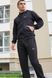 Чоловічий спортивний костюм Nike з капюшоном чорний Комплект Найк Кофта на змійці Штани Мой-14 1 фото 3