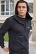 Чоловічий спортивний костюм Nike з капюшоном чорний Комплект Найк Кофта на змійці Штани Мой-14 1 фото 5