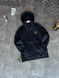 Мужская ветровка Moncler с капюшоном темно-синяя Куртка Монклер из плащевки демисезонная Моло-MNC-2 фото 1