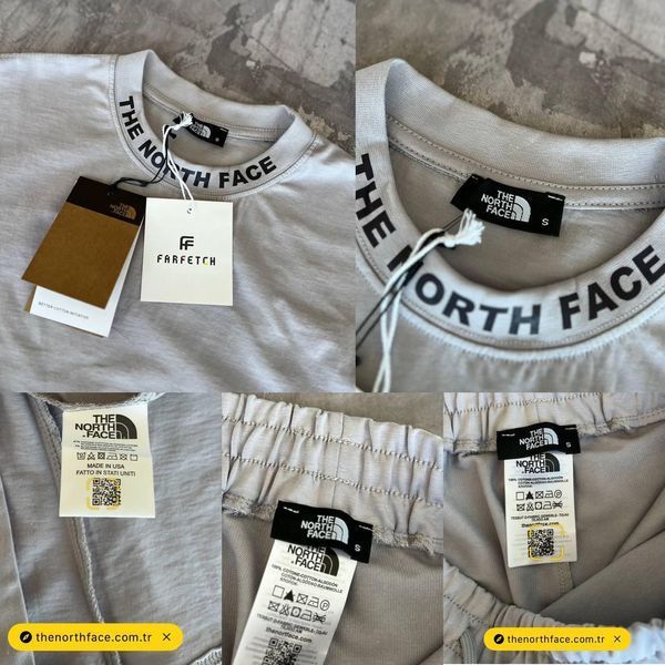Мужской летний костюм The North Face Футболка Шорты серый Комплект ТНФ Моло-T-NF7 фото