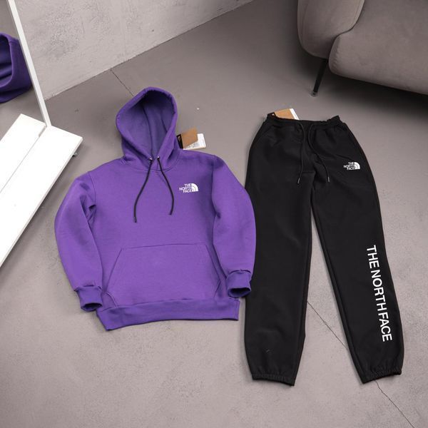 Чоловічий зимовий спортивний костюм The North Face фіолетовий ТНФ Худі Штани плащівка Ads-572 фото