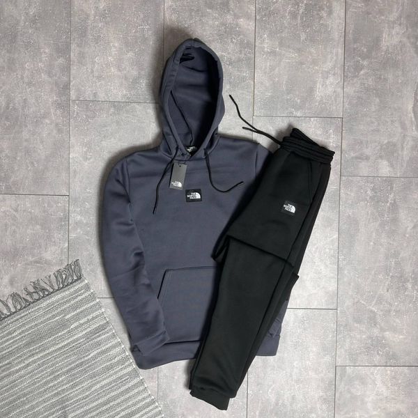Мужской зимний спортивный костюм The North Face белый с черным Комплект ТНФ Ads-61 фото