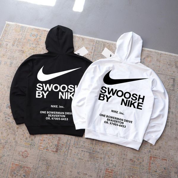 Чоловіче худі Nike Big Swoosh чорне Толстовка Найк Біг Свуш з капюшоном Ads-387 фото