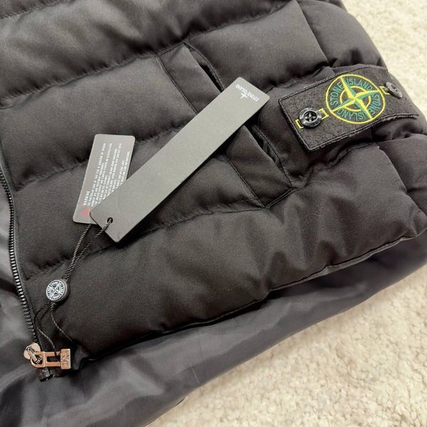 Мужская жилетка Stone Island без капюшона синяя Безрукавка стёганная Стон Айленд Хар-244 фото