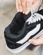 Мужские зимние кеды Vans Knu Skool черно-белые Ванс Кну Скул замшевые Arm-1274 фото 3