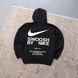Чоловіче худі Nike Big Swoosh чорне Толстовка Найк Біг Свуш з капюшоном Ads-387 фото 1