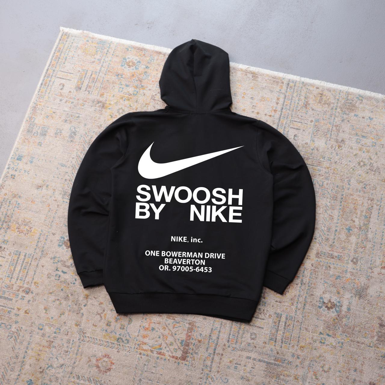 Чоловіче худі Nike Big Swoosh чорне Толстовка Найк Біг Свуш з капюшоном