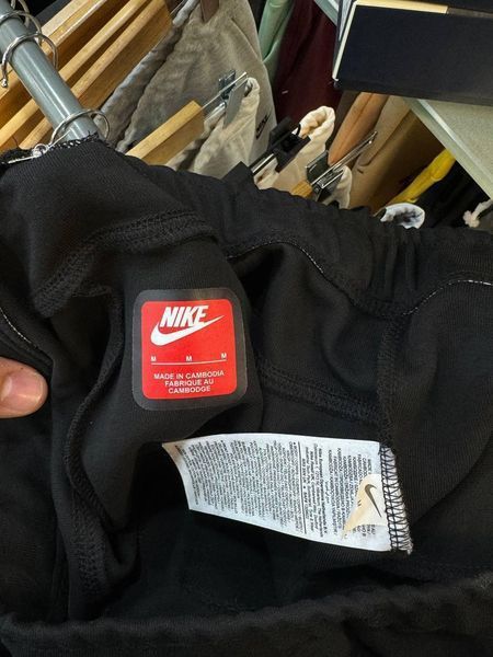 Мужские спортивные шорты Nike Tech черные хлопковые Найк Теч Hub-105 фото