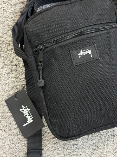 Мессендер Stussy черный Сумка через плече Стуси тканевая Cap-0157 фото