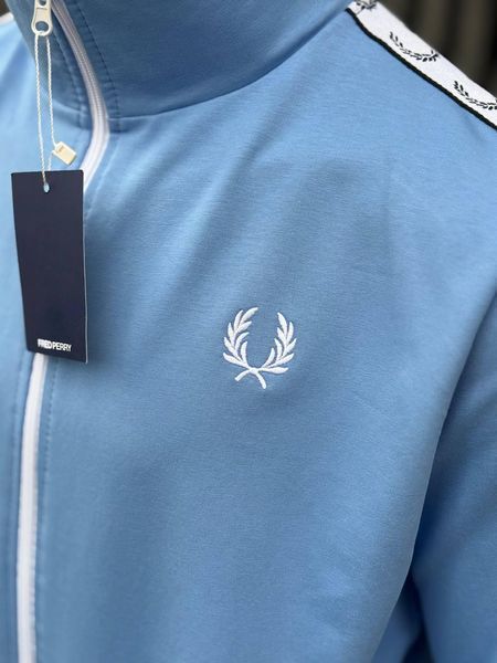 Чоловічий костюм Fred Perry з лампасами блакитний Комплект Фред Перрі Кофта Штани хар-633 фото