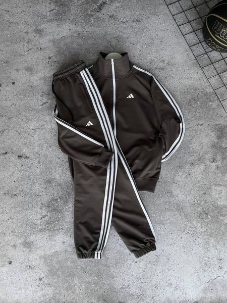 Чоловічий спортивний костюм Adidas темно сірий Комплект Адідас без капюшона Моло-61SW фото