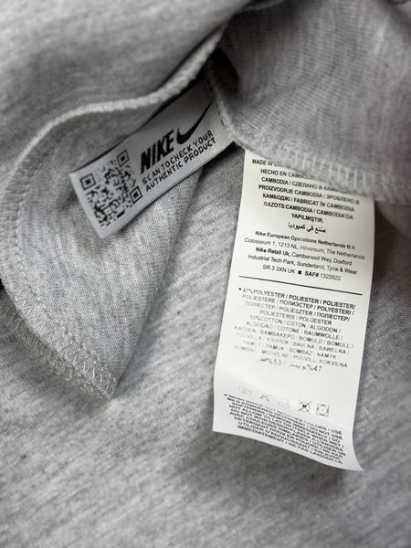 Жіноча демісезонна кофта Nike Tech Fleece сіра Dej-2 фото