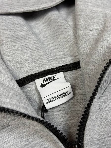 Жіноча демісезонна кофта Nike Tech Fleece сіра Dej-2 фото