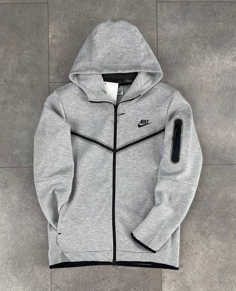 Жіноча демісезонна кофта Nike Tech Fleece сіра Dej-2 фото