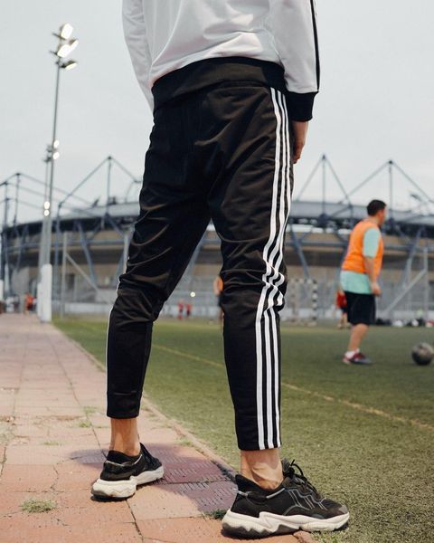 Чоловічий спортивний костюм Adidas зі змійкою білий Комплект Адідас без капюшона Мой-143 4 фото