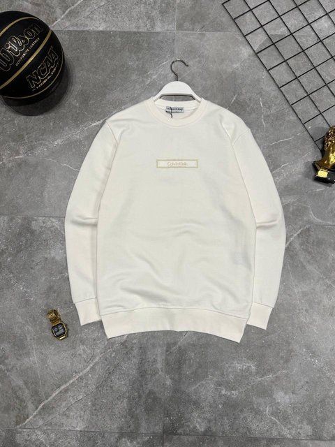 Мужской свитшот Calvin Klein белый Кофта Кельвин Кляйн без капюшона Моло-780-14 фото