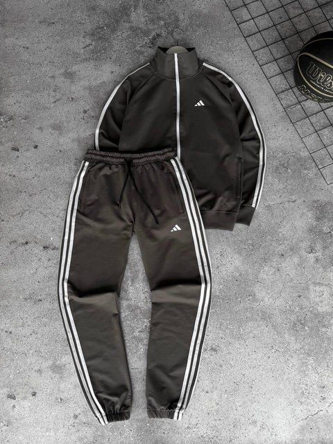 Мужской спортивный костюм Adidas темно серый Комплект Адидас без капюшона Моло-61SW фото