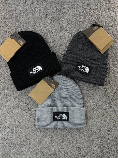 Шапка The North Face унисекс Зе Норд Фейс теплая с отворотом Capi-0208 фото