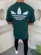 Чоловіча оверсайз футболка Adidas зелена бавовняна Теніска Адідас Моло-4083 фото