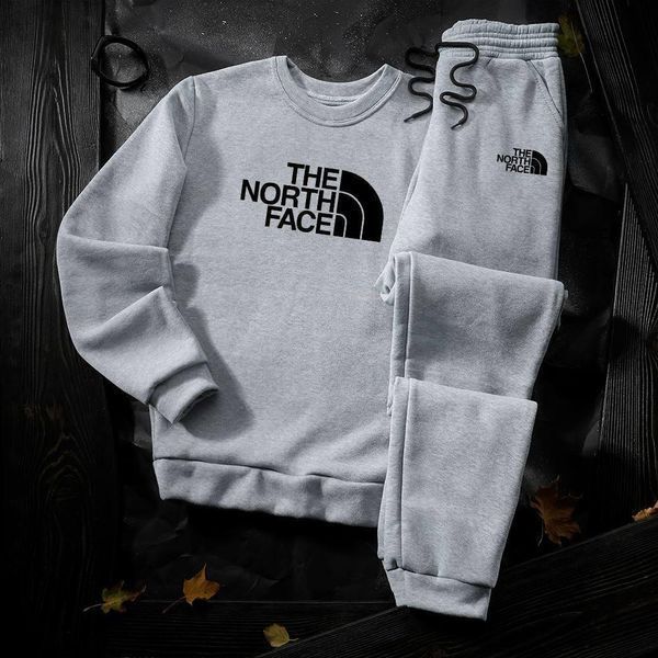 Мужской зимний спортивный костюм The North Face серый Комплект ТНФ Худи Худи Штаны Hot-7 фото