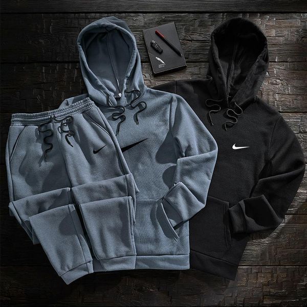 Мужской зимний спортивный костюм Nike 3в1 черно-красный Набор Найк с капюшоном Ads-2 фото