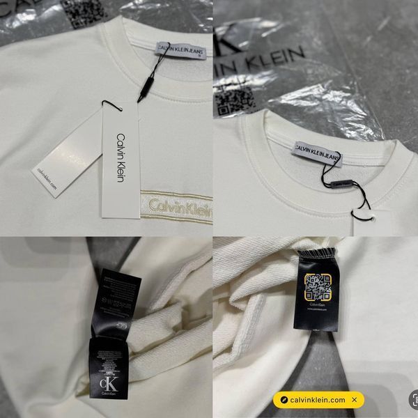 Чоловічий світшот Calvin Klein білий Кофта Кельвін Кляйн без капюшона Моло-780-14 фото
