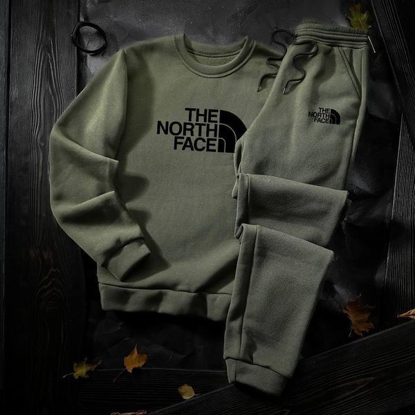 Мужской зимний спортивный костюм The North Face серый Комплект ТНФ Худи Худи Штаны Hot-7 фото