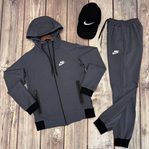 Мужской спортивный костюм Nike Tech коричневый на змейке Комплект Найк Теч Sta-184 фото